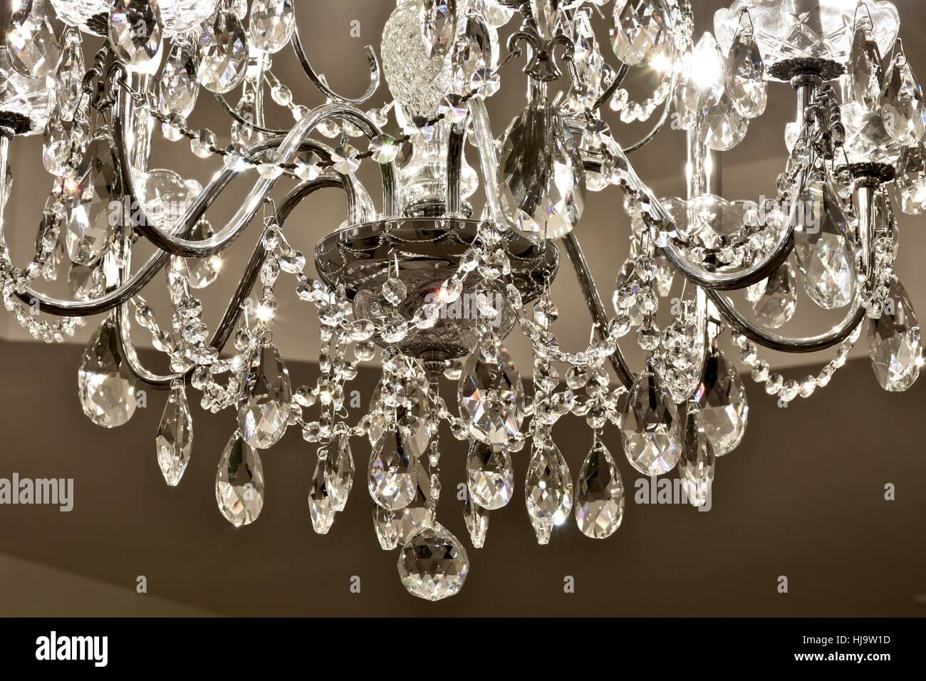 A beautiful crystal chandelier Stock Photo Alamy