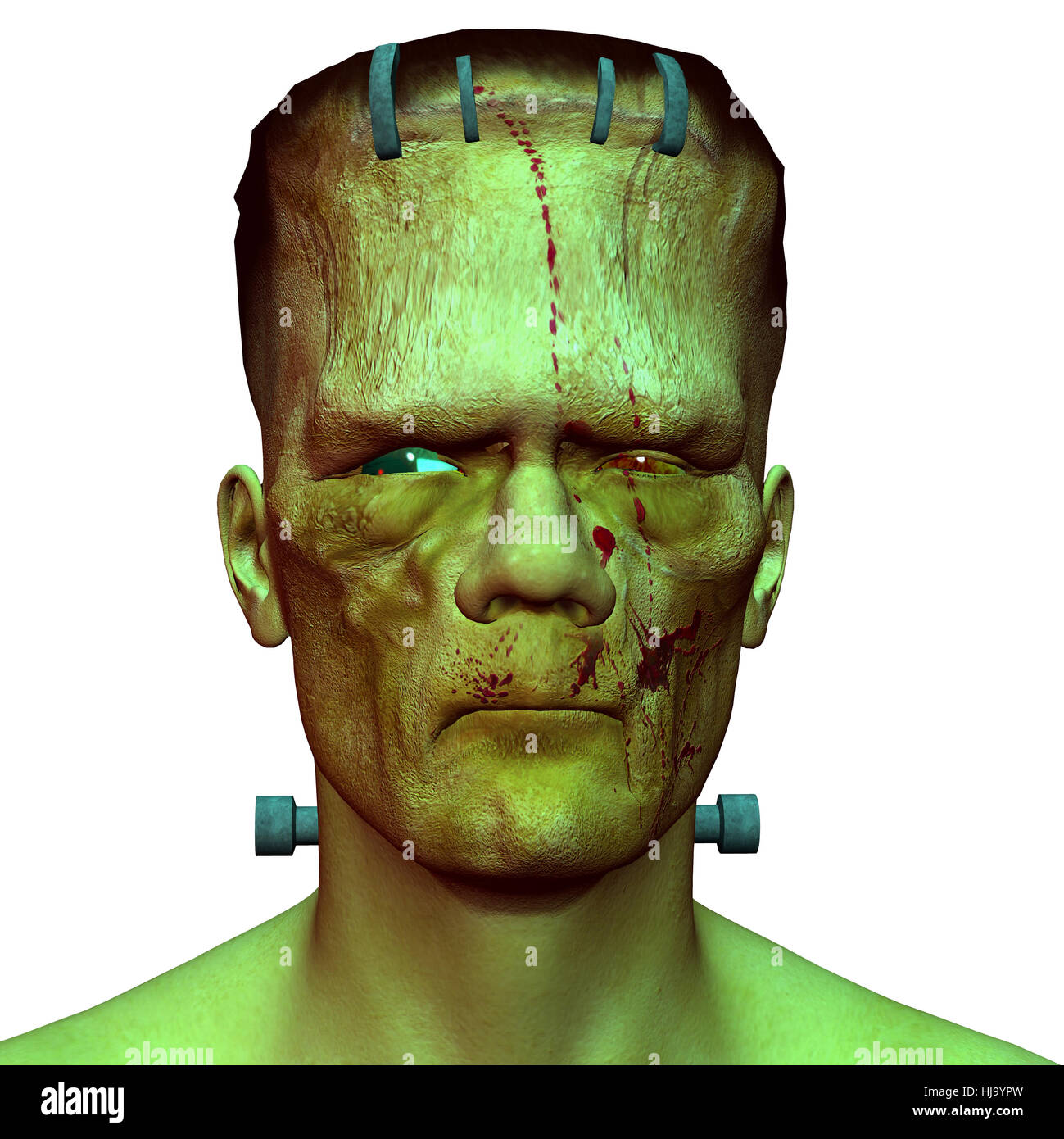 Illustration Monster Zombie Profile Optional Green Skin Stock Photo Alamy