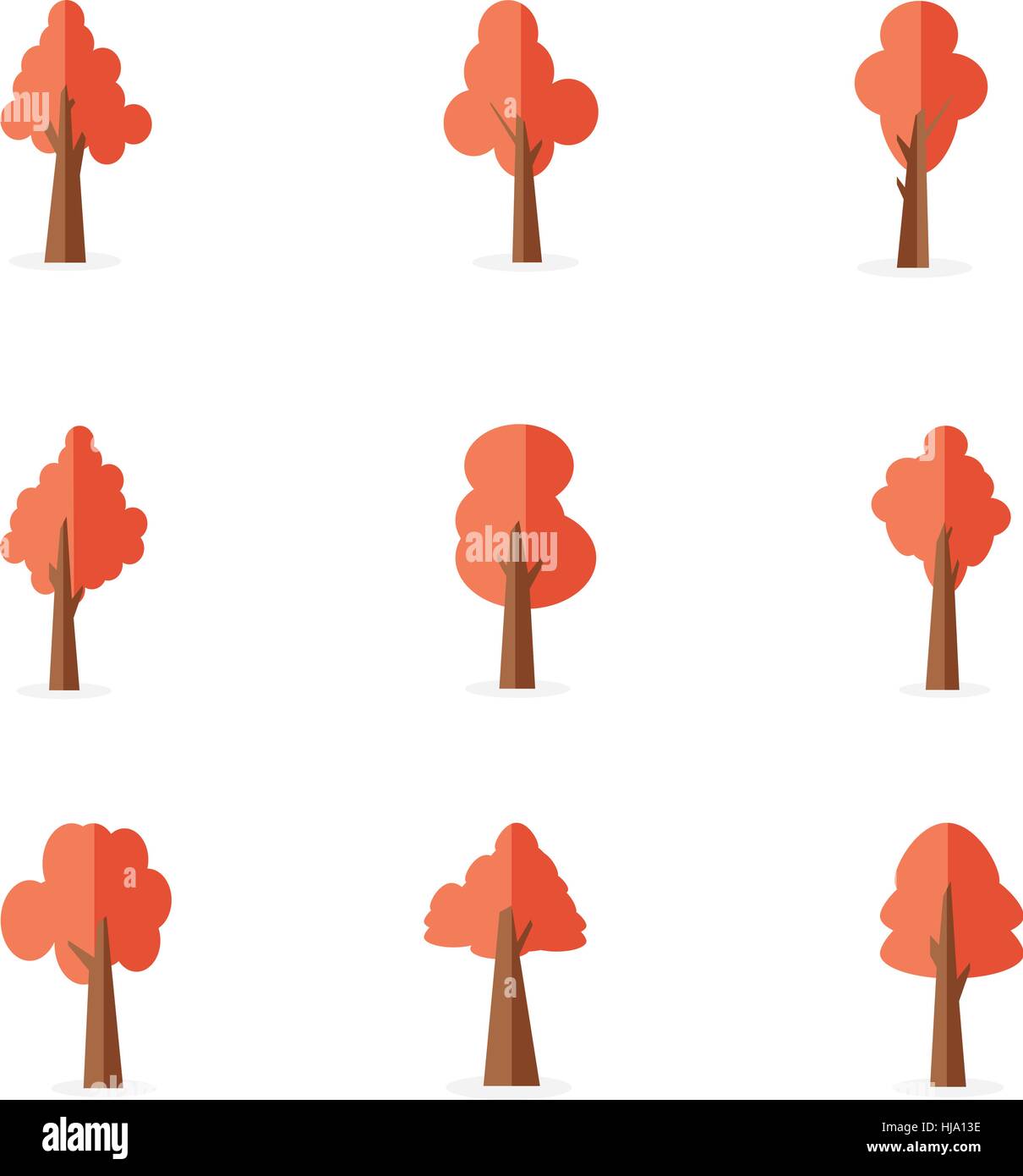 Various of tree set collection Stock Vector Image & Art - Alamy