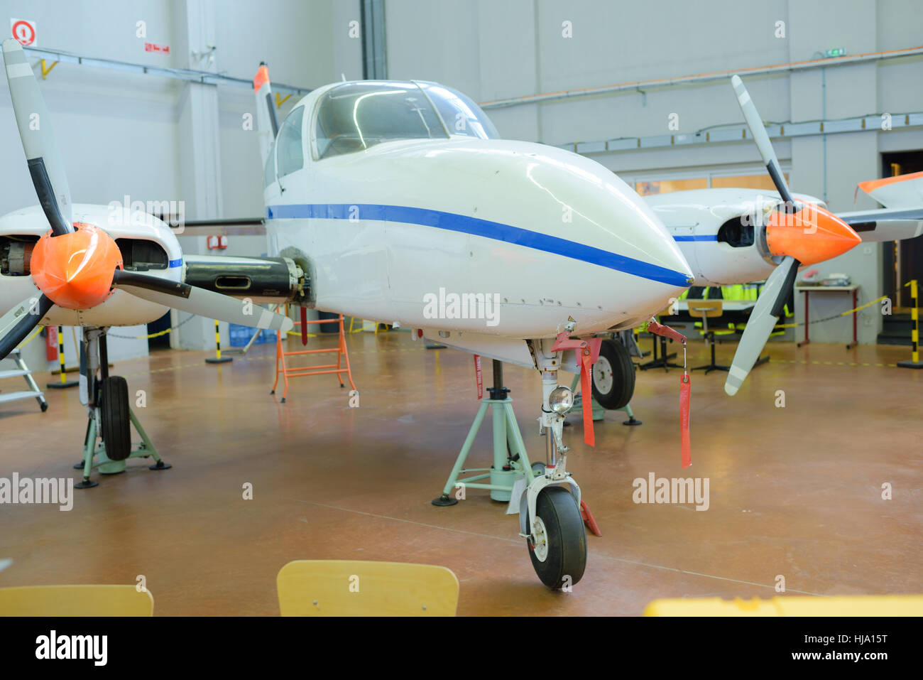 Aircraft parked in hangar Stock Photo - Alamy