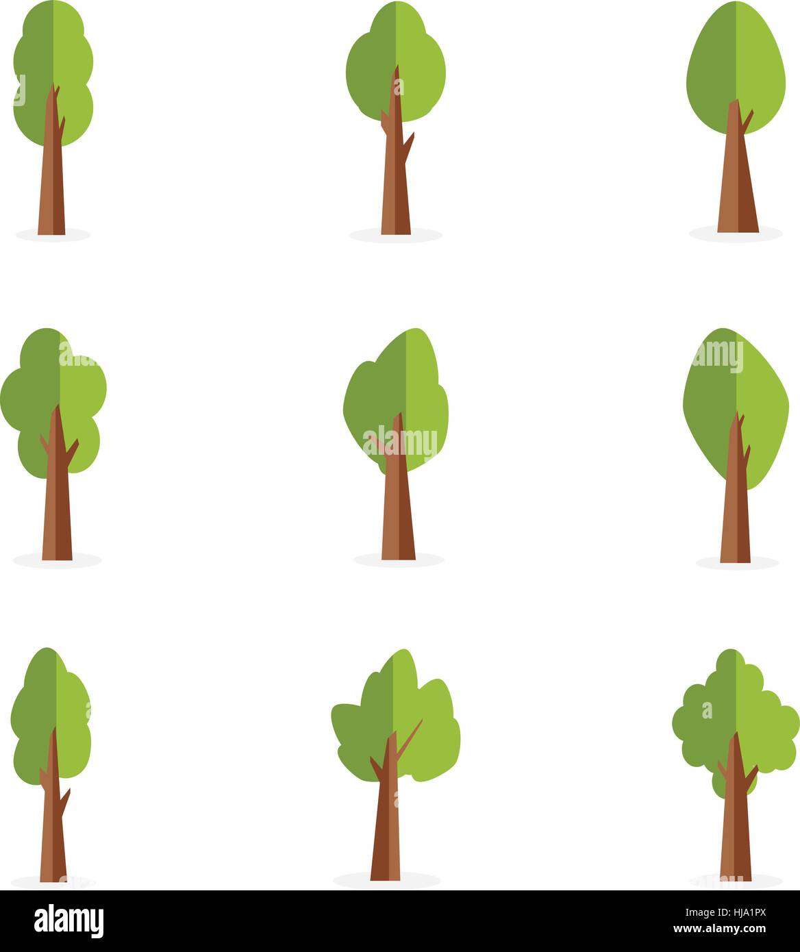 Set of tree object collection Stock Vector Image & Art - Alamy