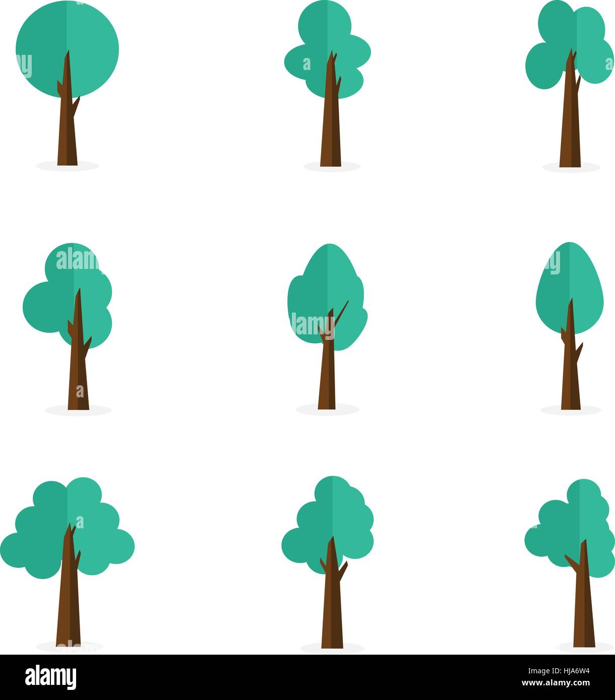 illustration of tree set collection Stock Vector Image & Art - Alamy