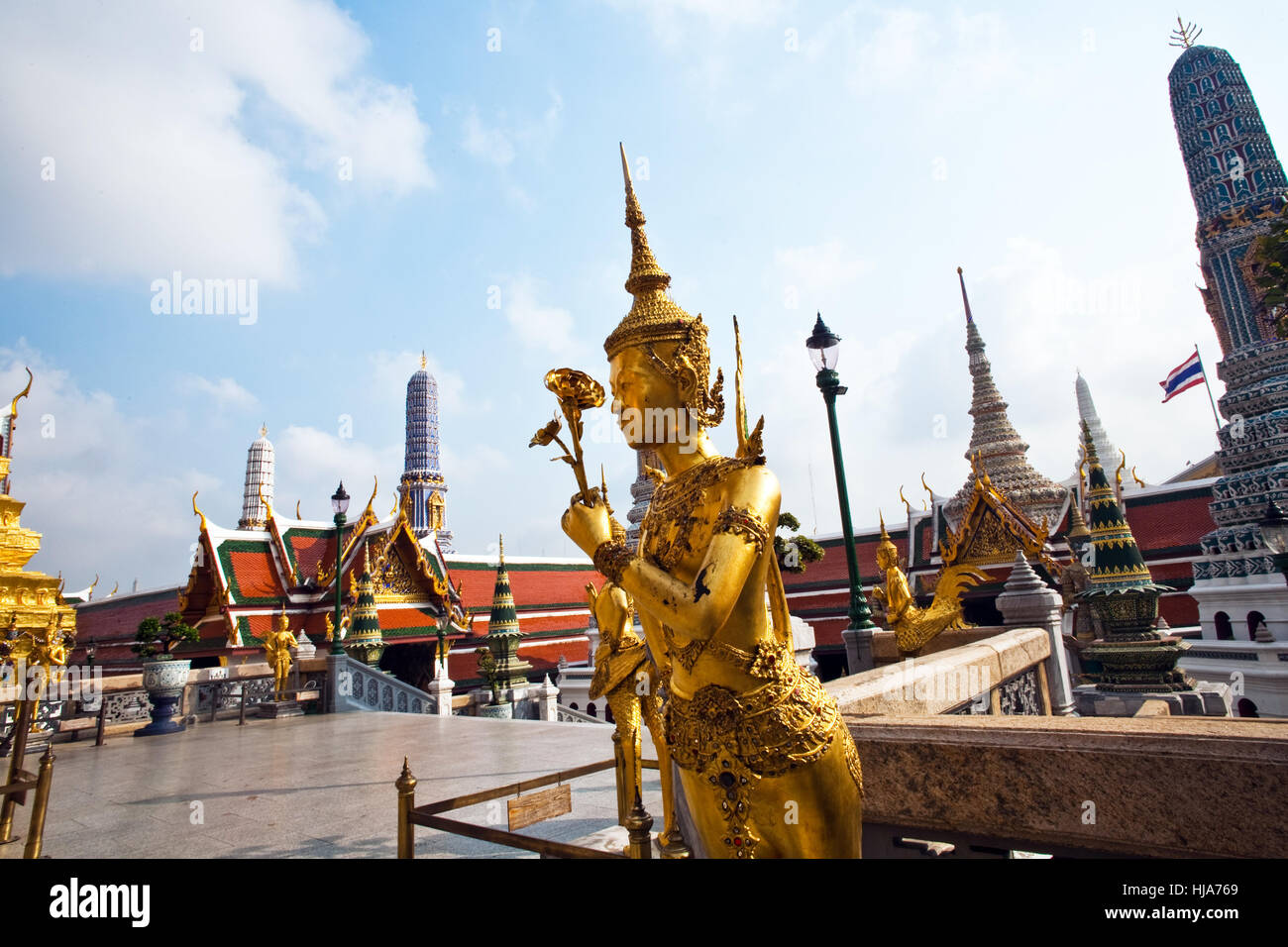 golden, bangkok, palace, centaur, buddhism, buildings, religion, religious, Stock Photo