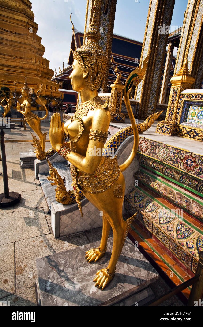 golden, bangkok, palace, centaur, buddhism, buildings, religion, religious, Stock Photo