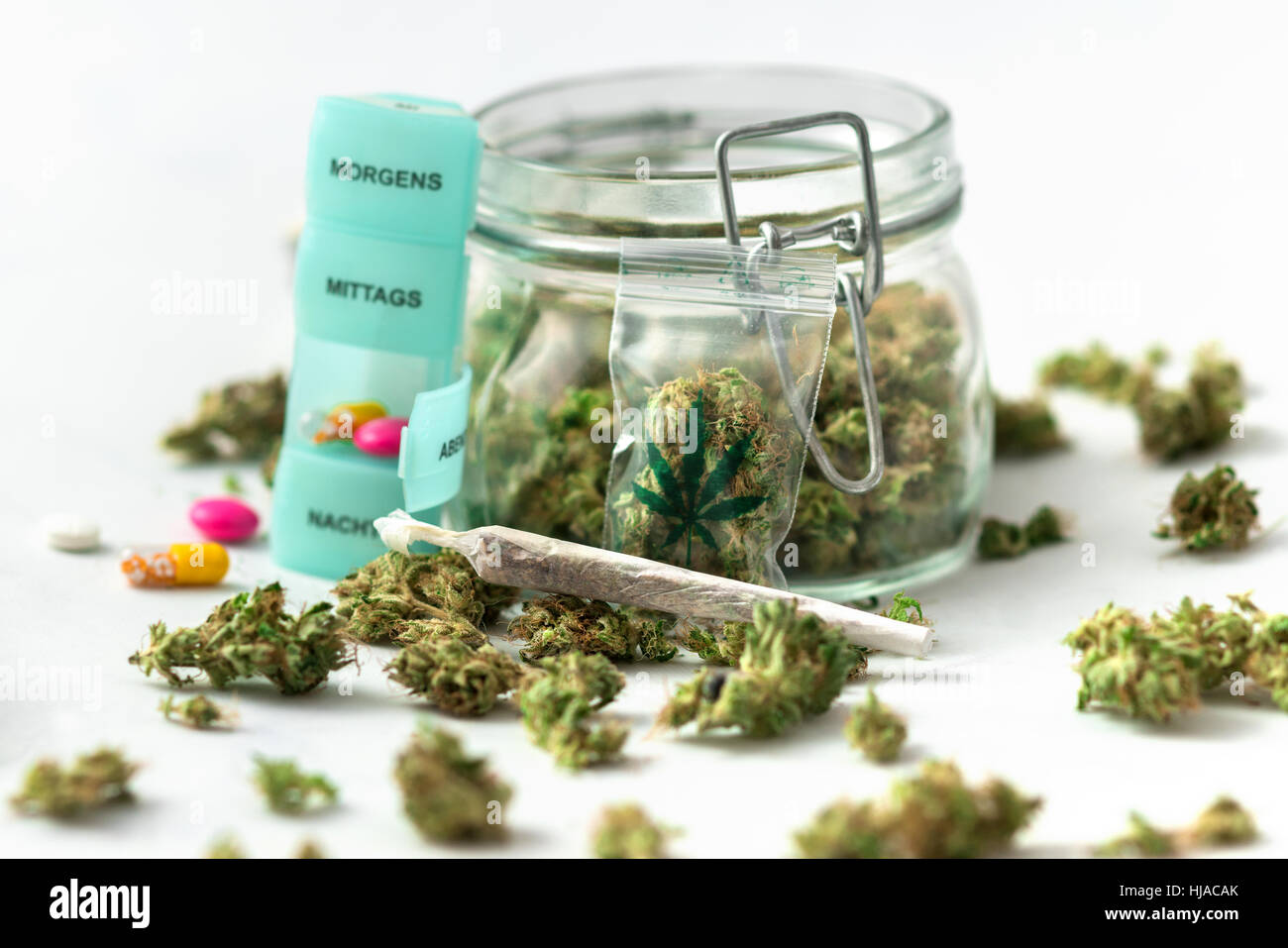 Cannabis as alternative medicine Stock Photo