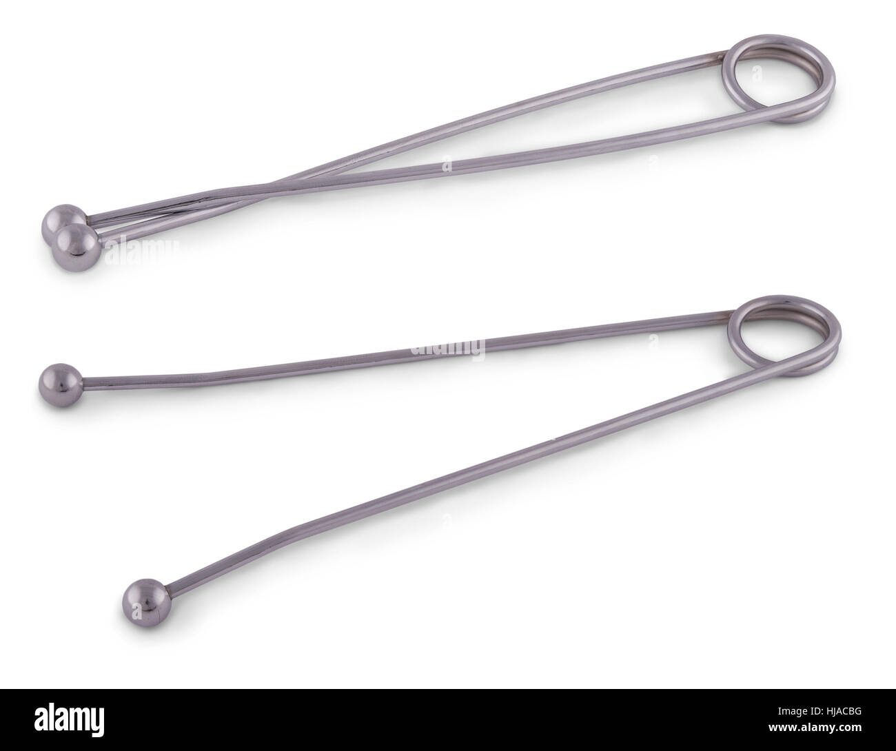 gags for fishing, open and closed on white. Clipping path included ...