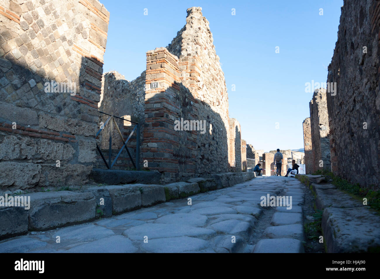 Ruins of a major important roman city. Pompeii, Campania. Italy Stock ...