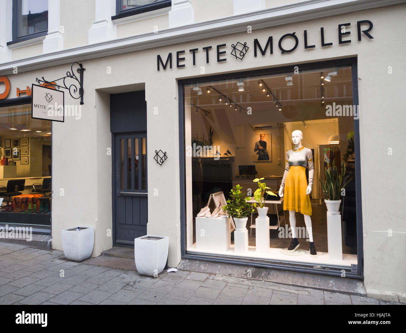 Grünerløkka in the Norwegian capital Oslo a popular district for living and shopping, 'Mette Møller' womens fashion design Stock Photo