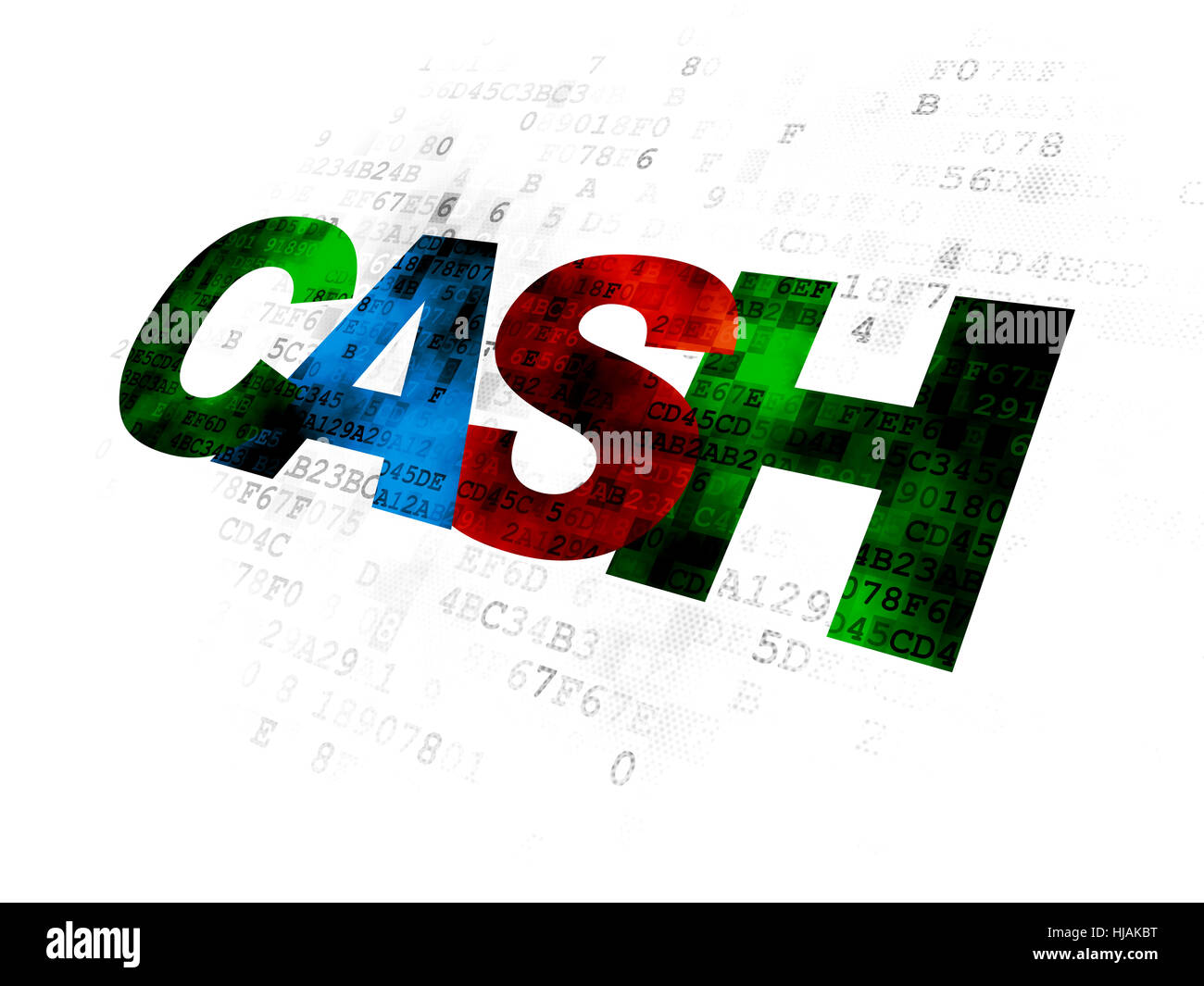 Banking concept: Cash on Digital background Stock Photo - Alamy