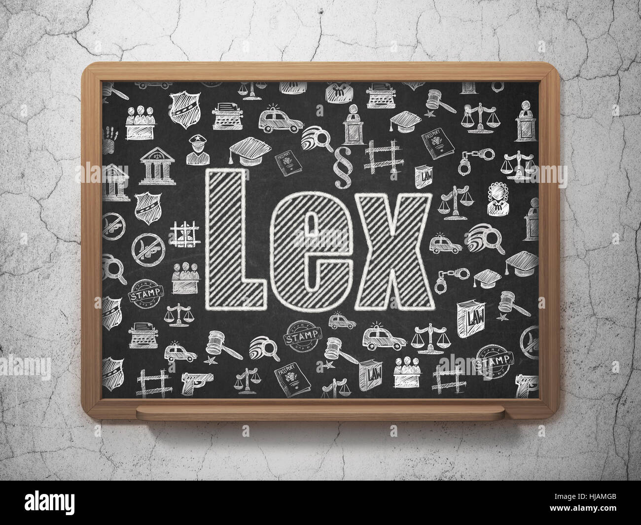 Law concept: Lex on School board background Stock Photo - Alamy
