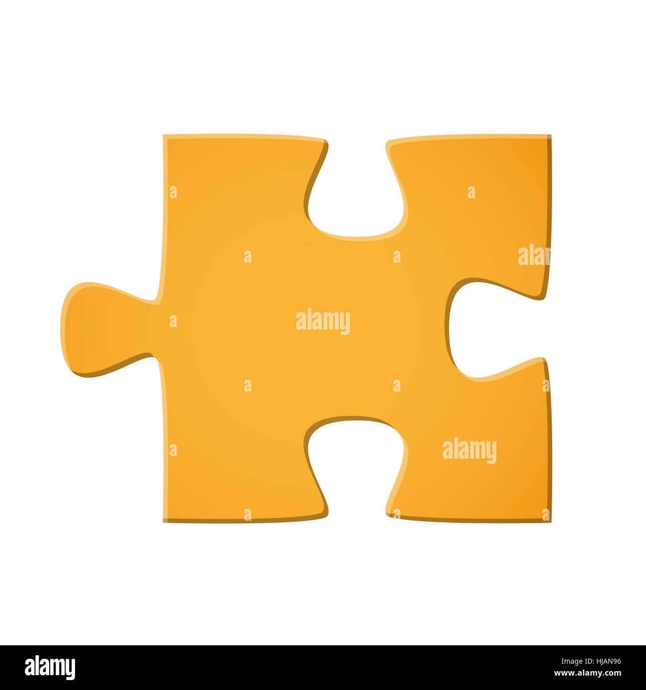 puzzle piece yellow Stock Photo - Alamy