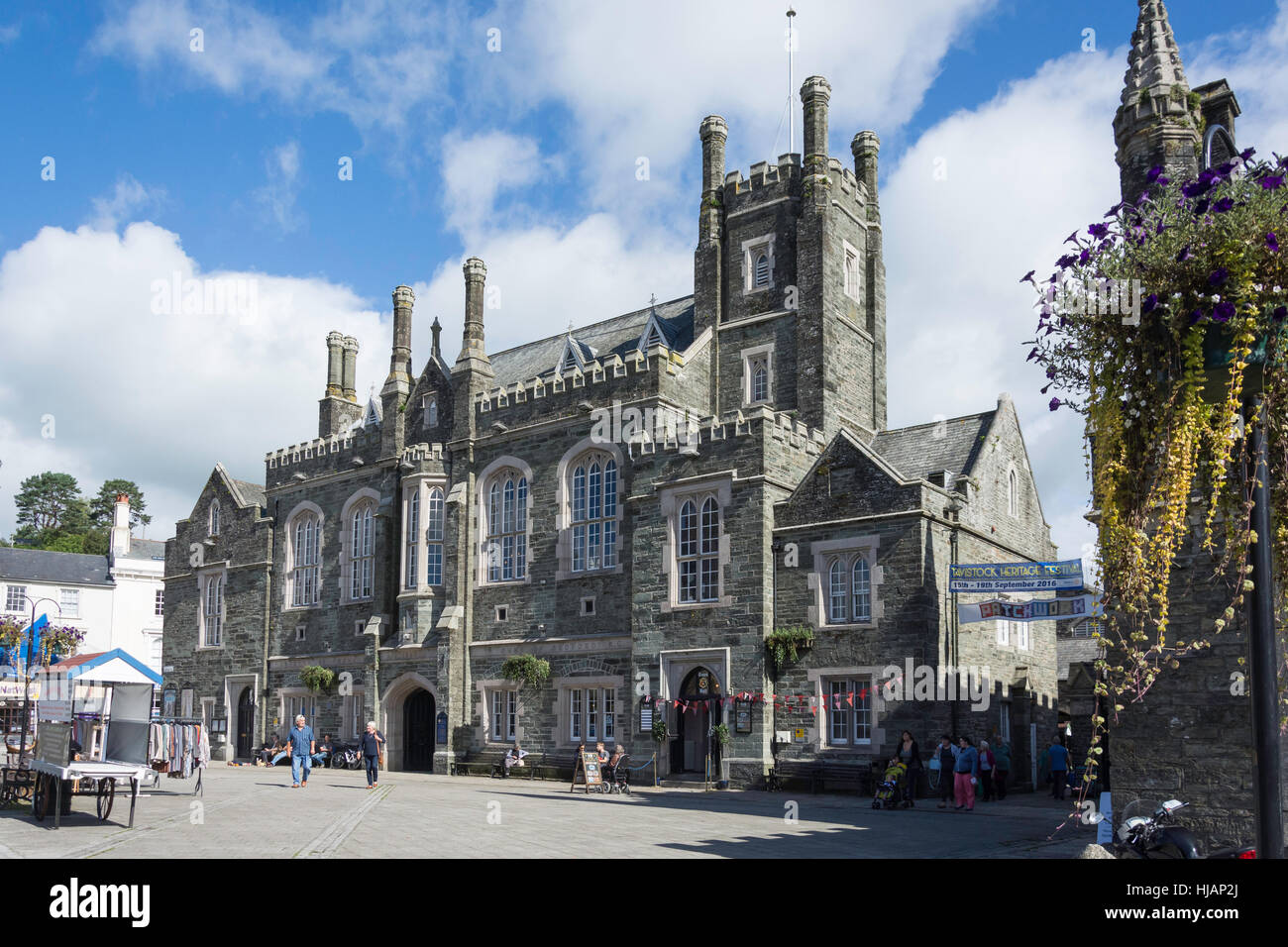 Tavistock Town Hall, Bedford Square, Tavistock, Devon, England Stock
