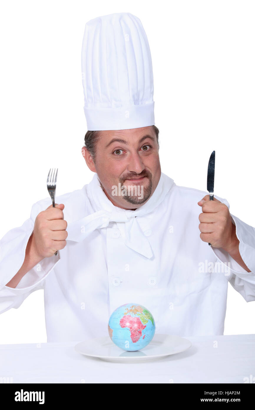 Man holding knife fork ready hi-res stock photography and images - Alamy