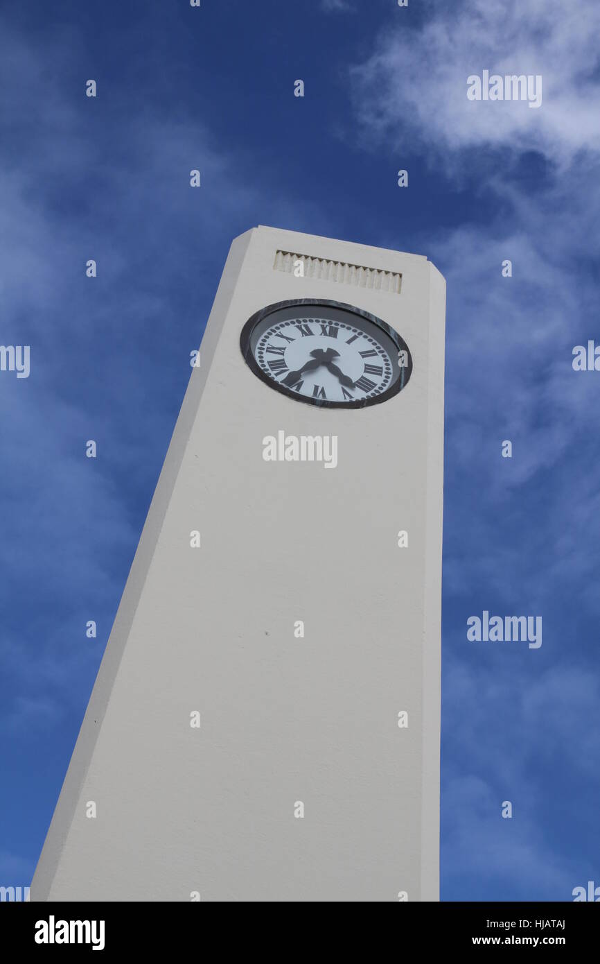 clock, new zealand, blue, clock, time, new zealand, dial, firmament