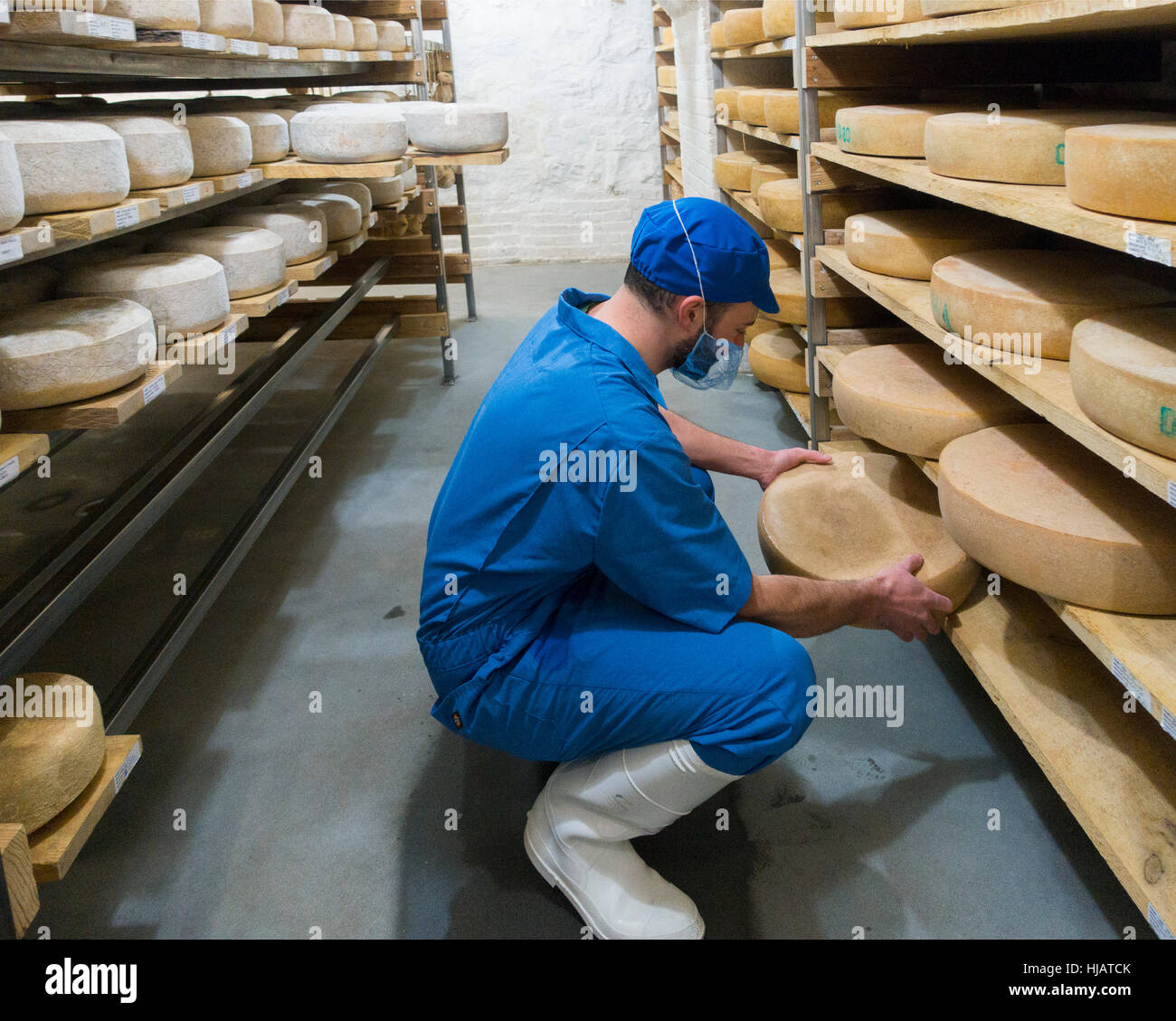 Crown cheese finish caves in Brooklyn nyc Stock Photo Alamy