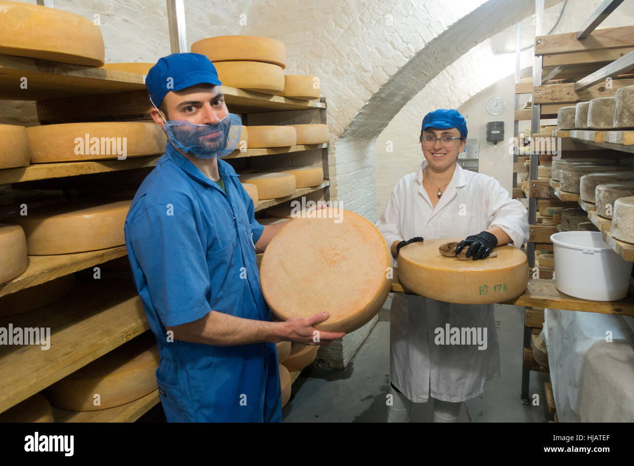 Crown cheese finish caves in Brooklyn nyc Stock Photo Alamy