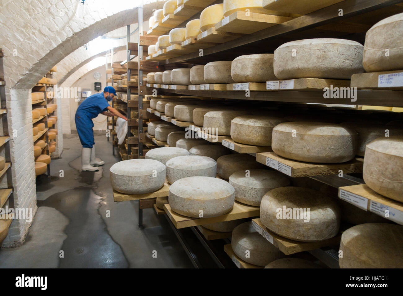 Crown cheese finish caves in Brooklyn nyc Stock Photo Alamy