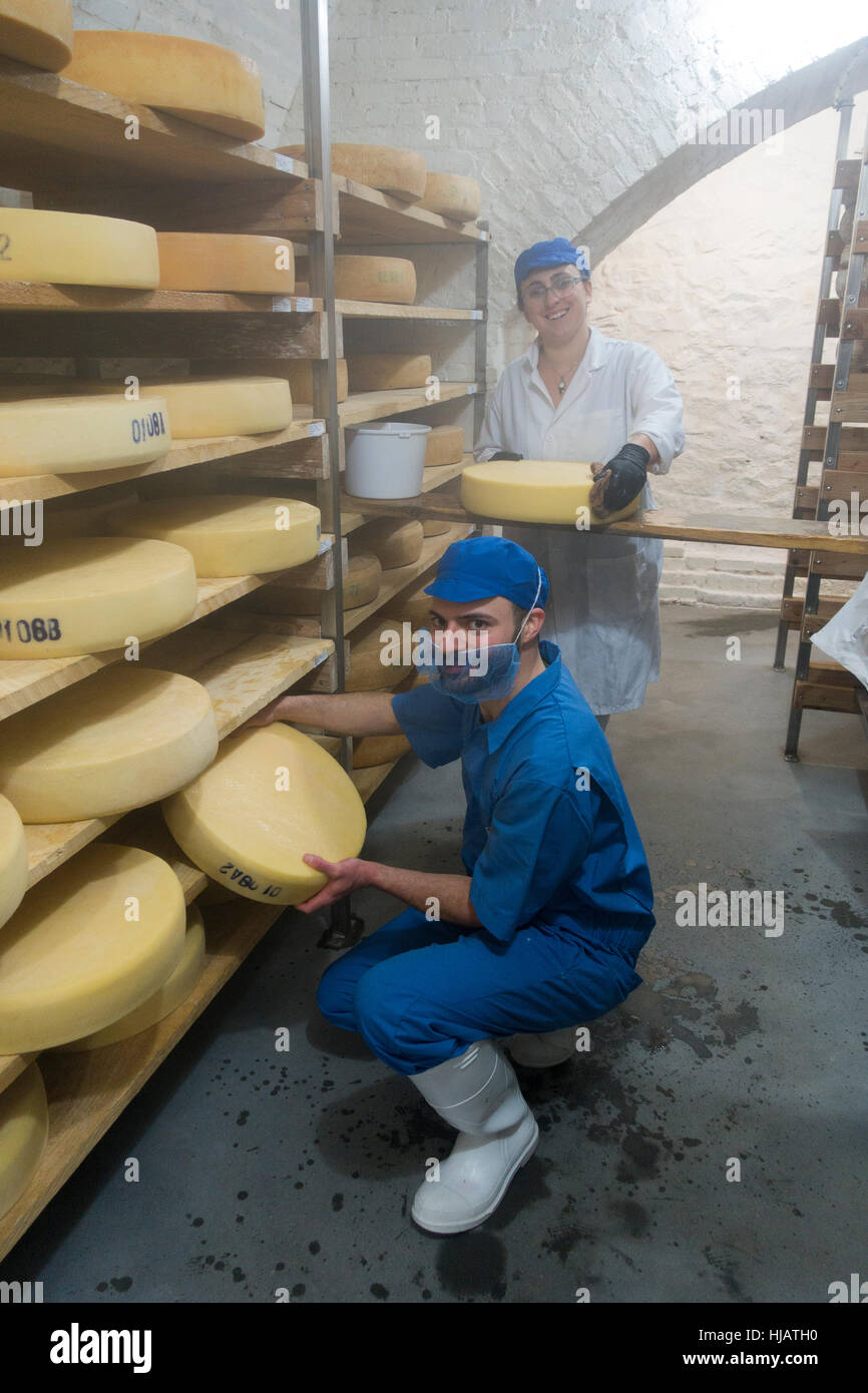 Crown cheese finish caves in Brooklyn nyc Stock Photo Alamy
