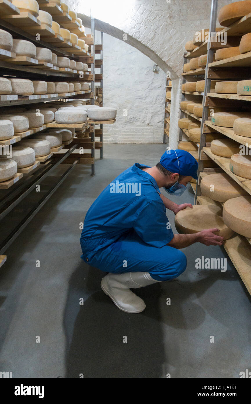 Crown cheese finish caves in Brooklyn nyc Stock Photo Alamy