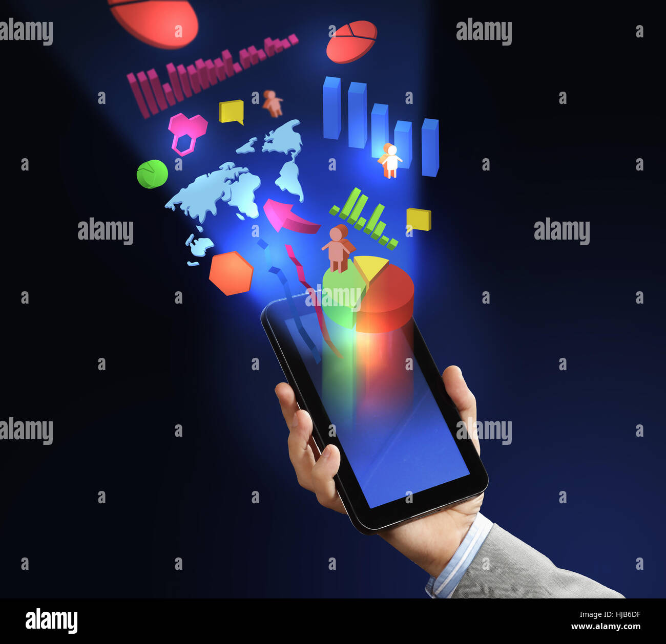 Hand holding modern 3d hi-res stock photography and images - Alamy