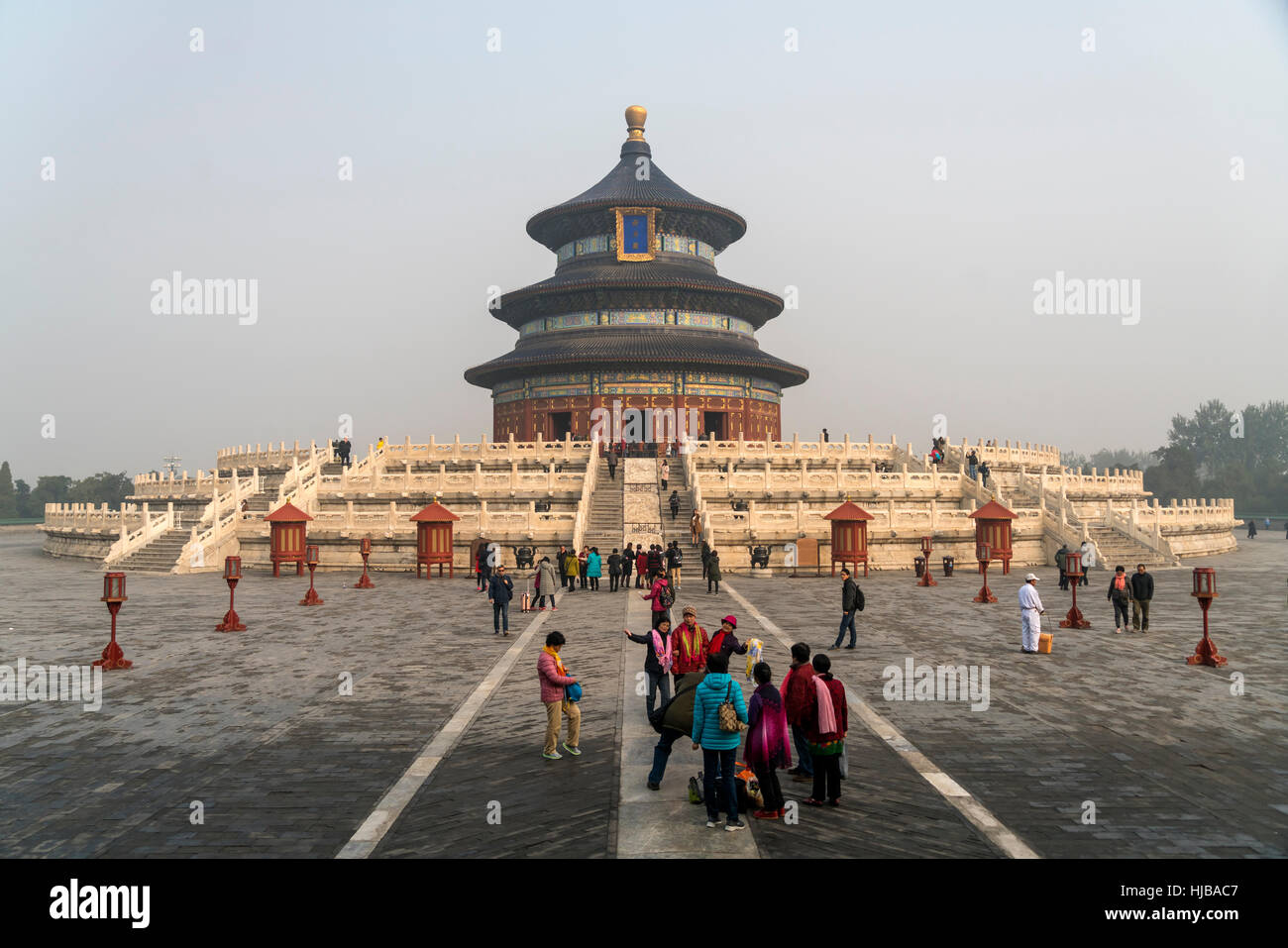 Hall of Prayer for Good Harvests in the Temple of Heaven, Beijing, People's Republic of China, Asia Stock Photo