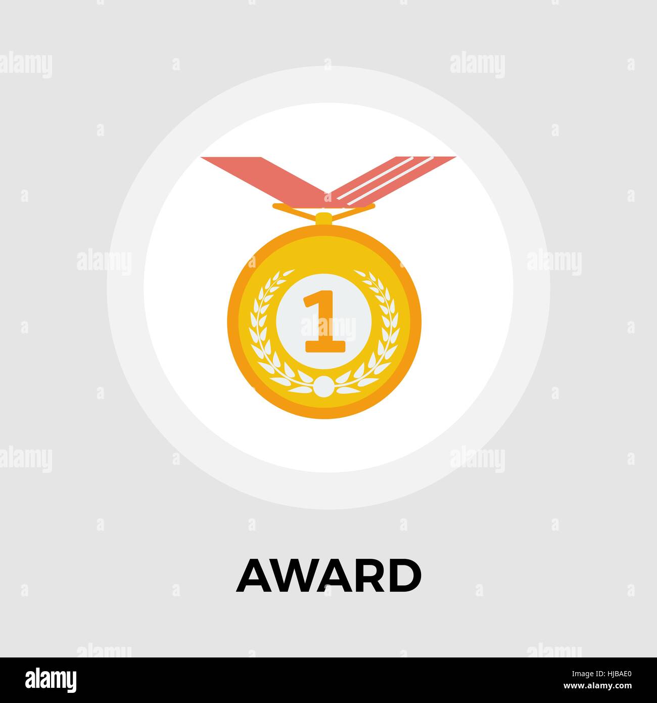 Award Icon Vector. Flat icon isolated on the white background. Editable EPS file. Vector illustration. Stock Vector