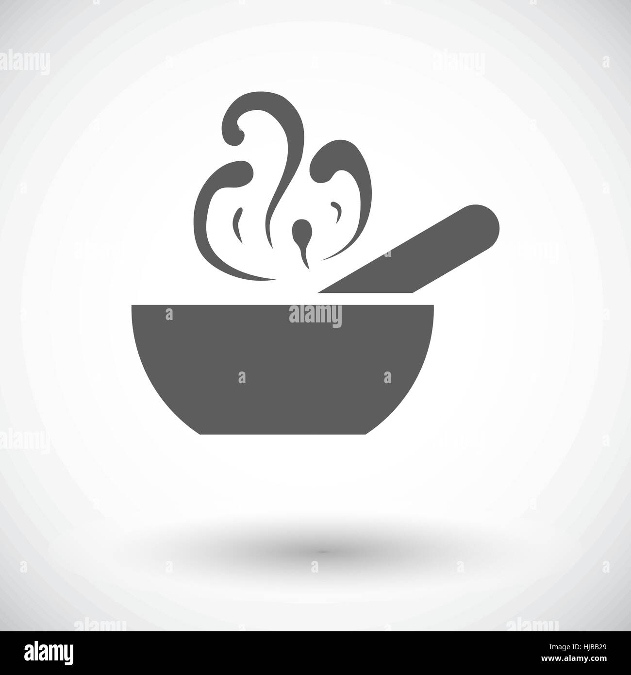 Soup. Single flat icon on white background. Vector illustration Stock ...
