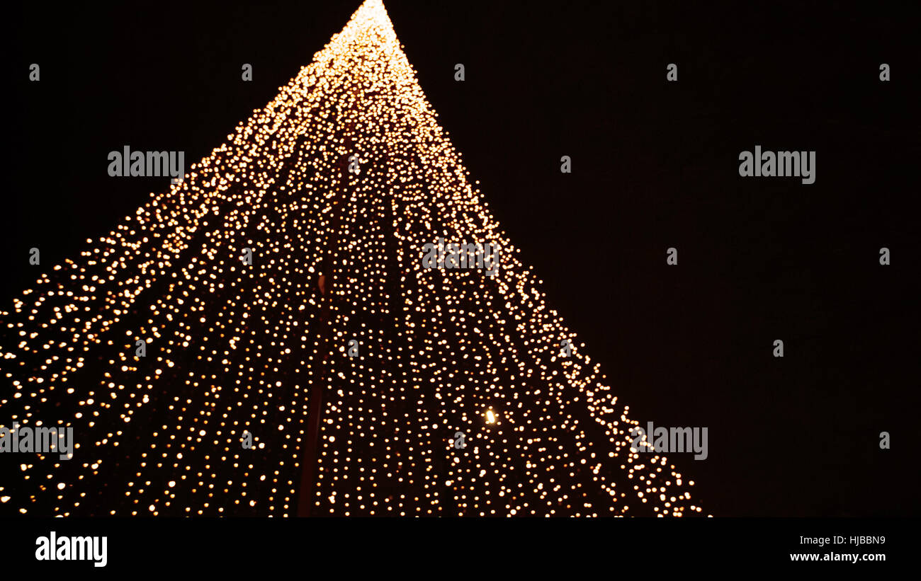 Yellow Christmas Lights Stock Photo Alamy