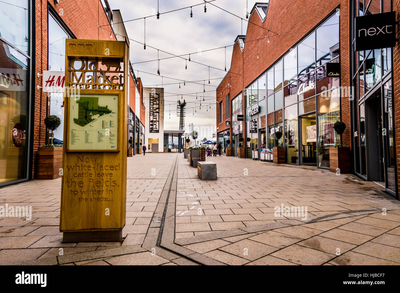 Hereford. The Old Market Shopping Centre, opened in 2014 Stock Photo