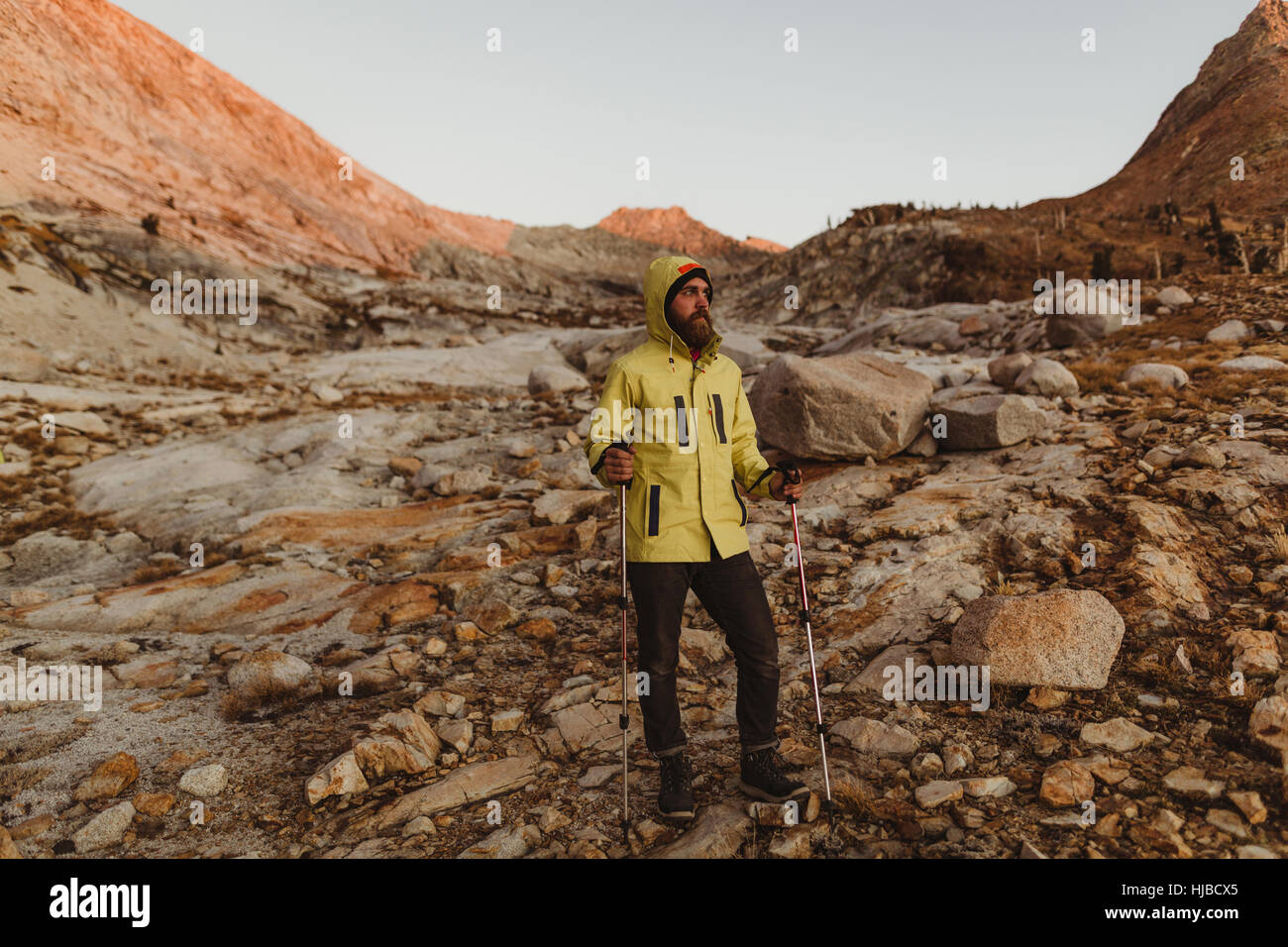 Hiker in rocky landscape hi-res stock photography and images - Alamy