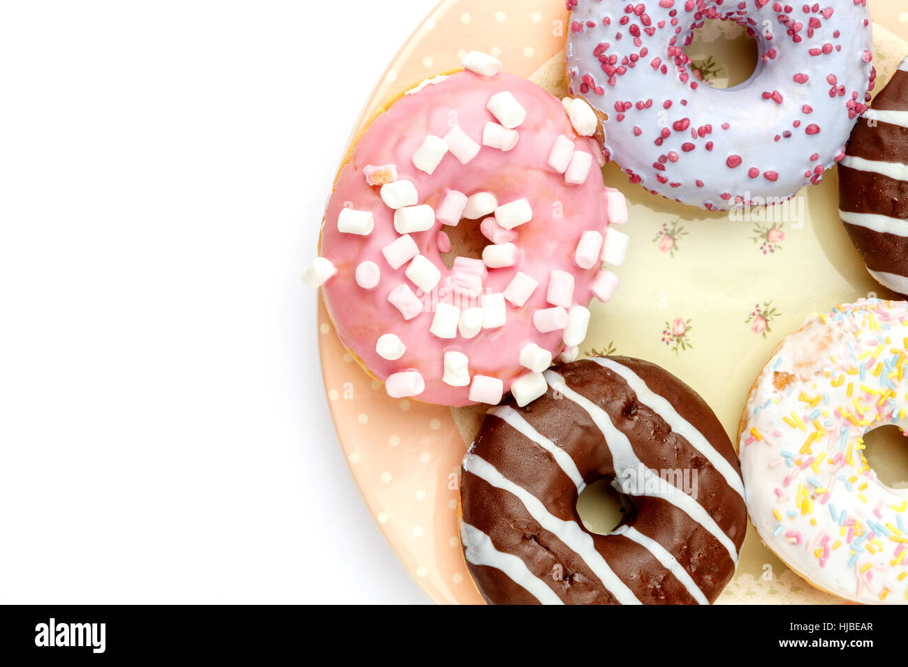 Donuts isolated on white Stock Photo - Alamy