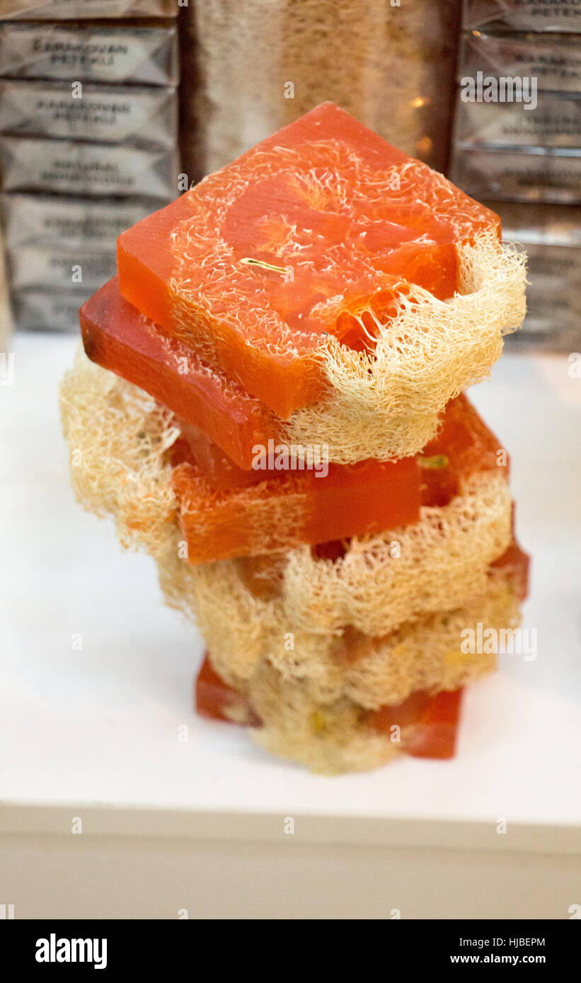 Collection of bars of fragrant hand made organic soap Stock Photo - Alamy