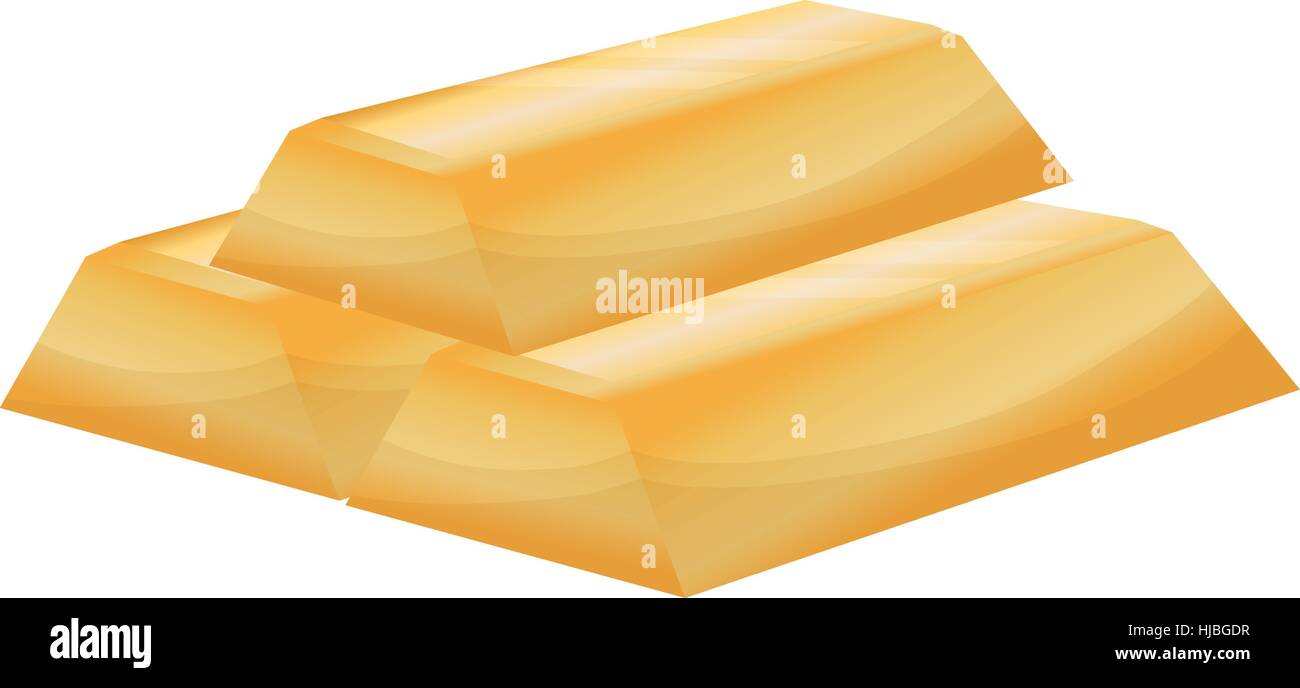 Gold bars isolated icon vector illustration graphic design Stock Vector ...