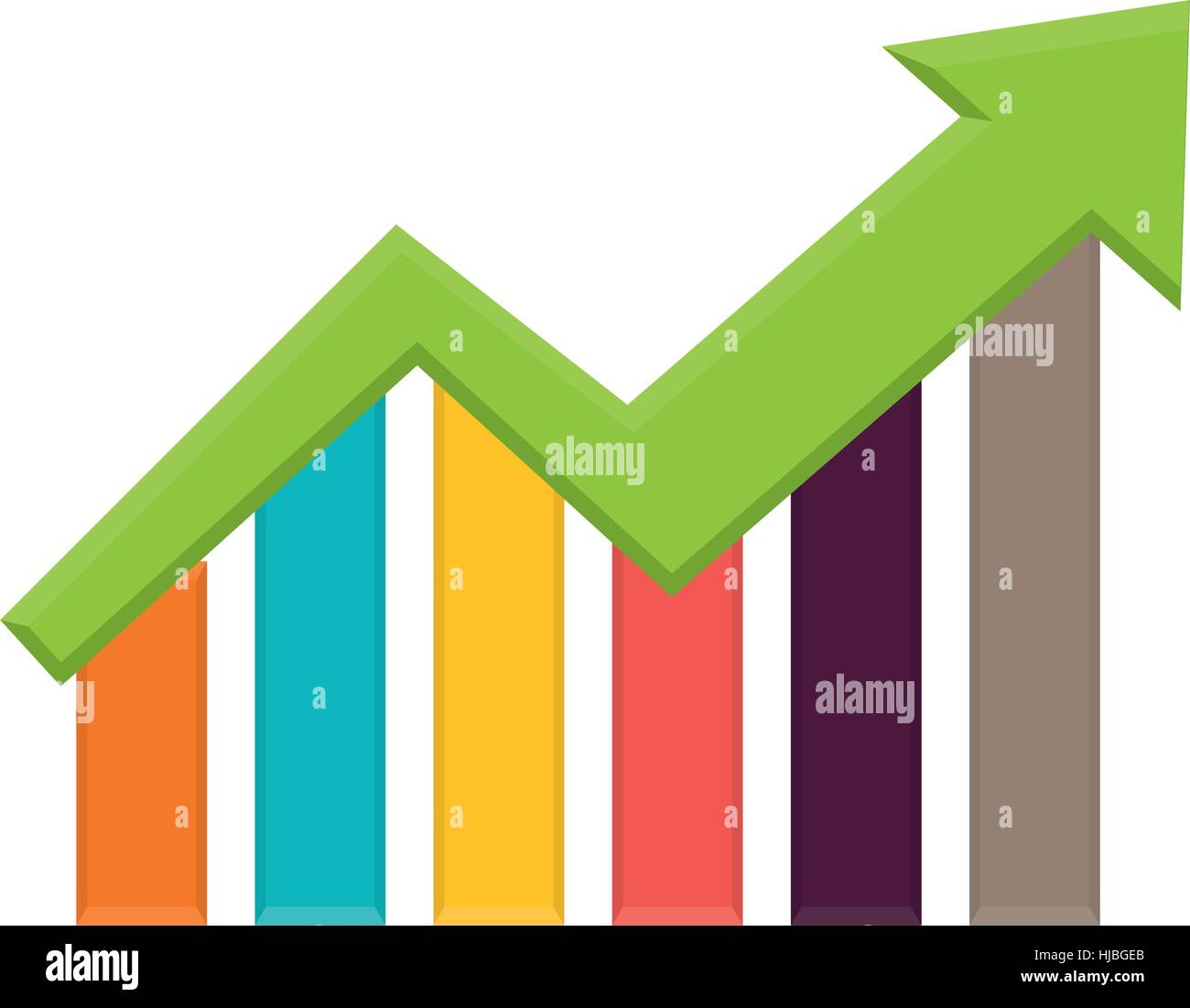Growth up statistics icon vector illustration graphic design Stock ...