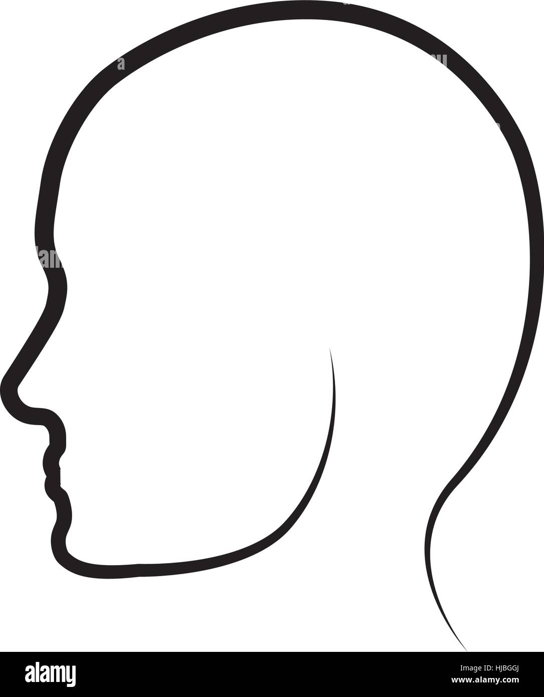 Human head silhouette icon vector illustration graphic design Stock ...