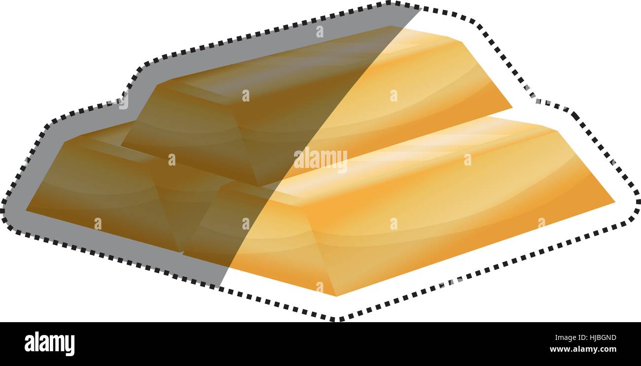 Gold bars isolated icon vector illustration graphic design Stock Vector ...