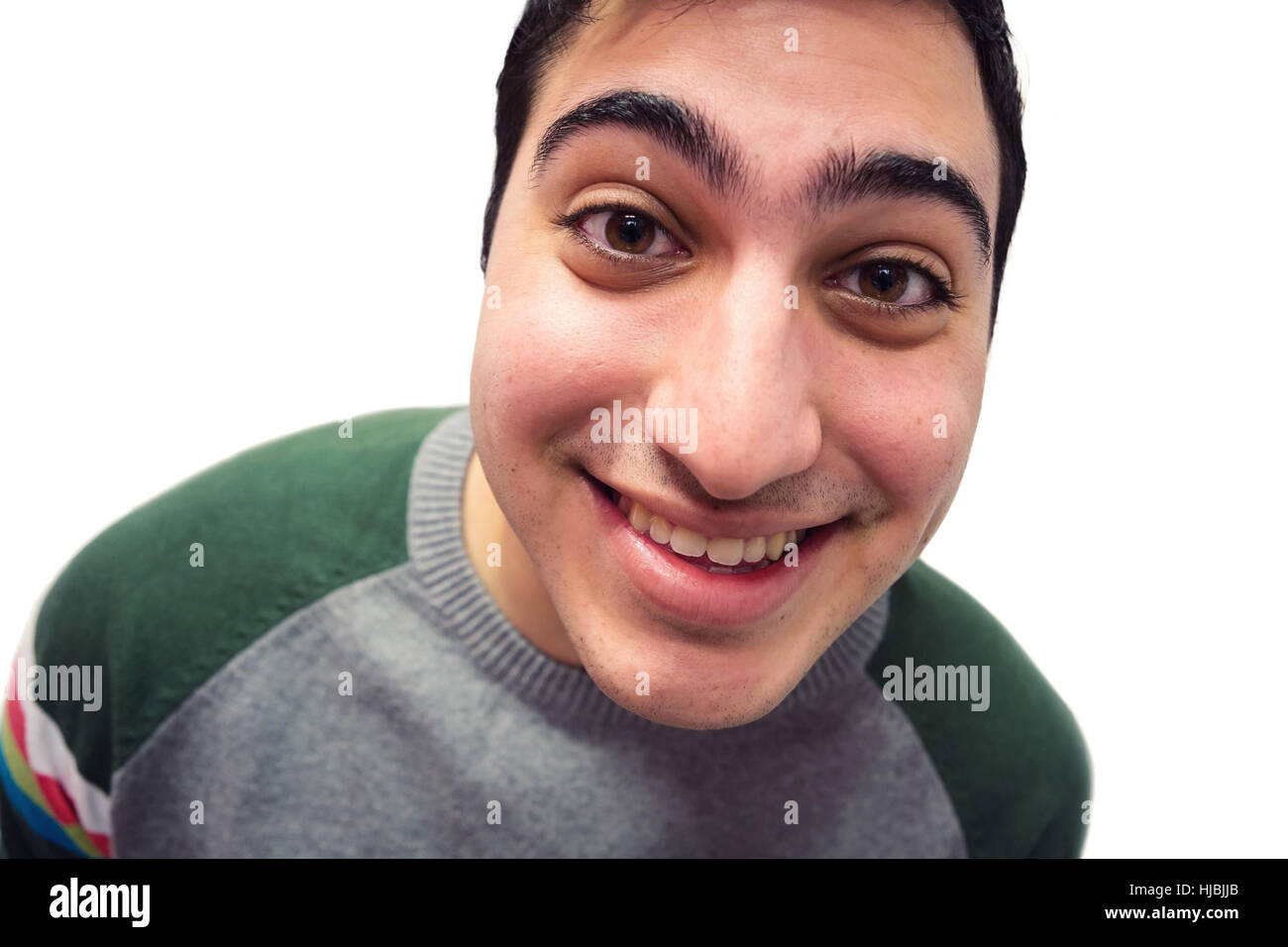 Excited smiling guy Stock Photo