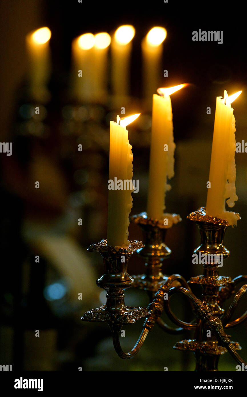 Candles at night Stock Photo Alamy