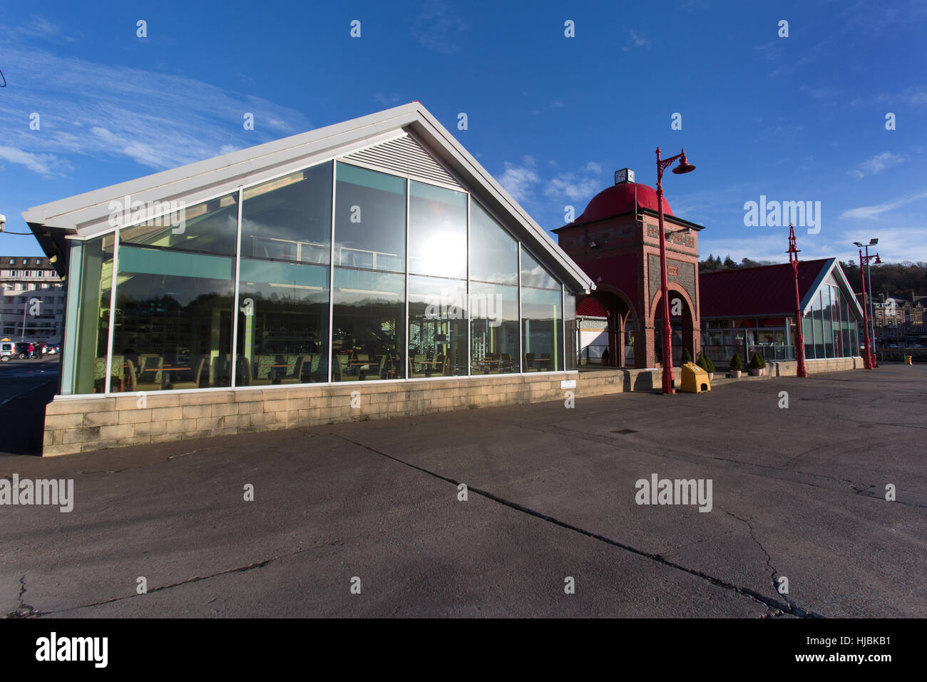 Town of Oban, Scotland. Picturesque view of the Eeusk seafood