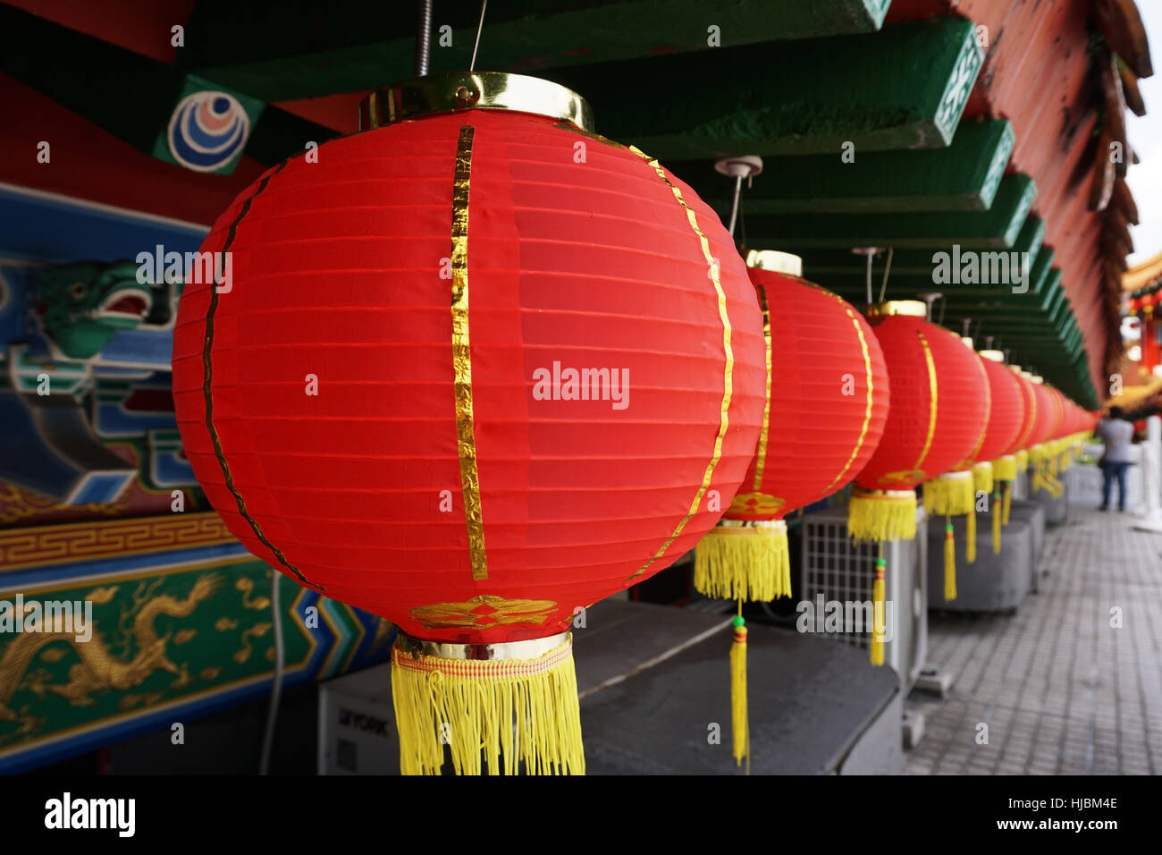 Lanterns decoration in Thean Hou Temple, Kuala Lumpurr, Malaysia Stock