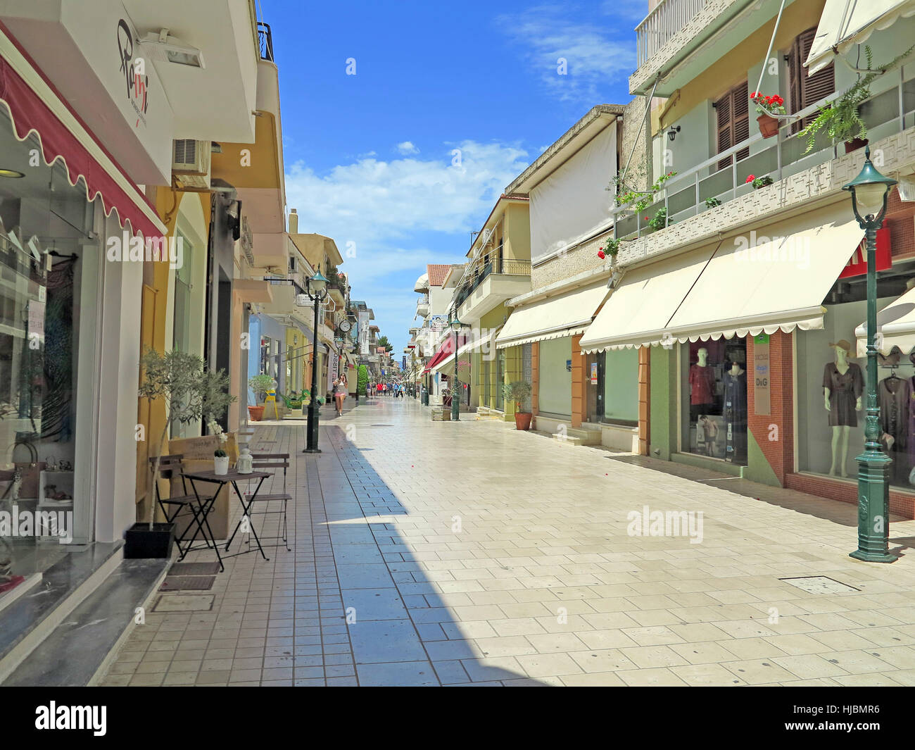 Shops in Argostoli Town, Kefalonia, Greece Stock Photo Alamy