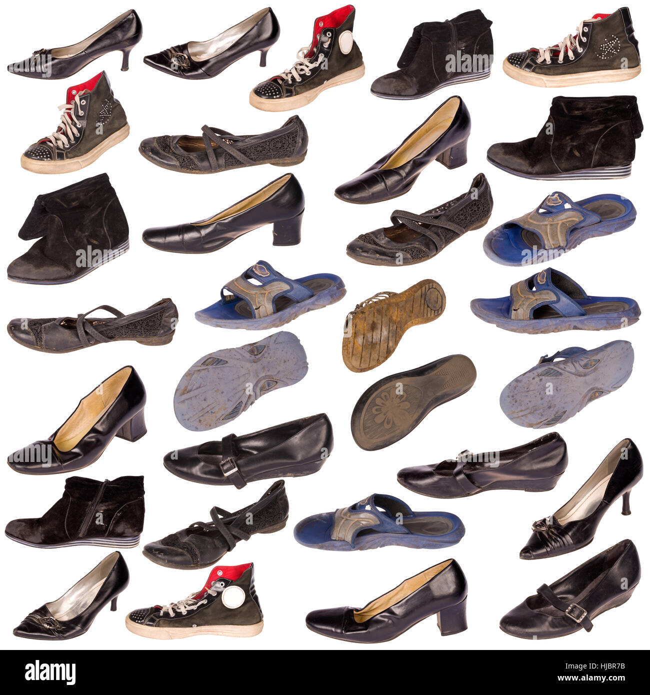 Many Old Well Used Running Shoes And Boots All Logos And Brand Markings Removed Isolated On White Stock Photo Alamy Many Old Well Used Running Shoes And Boots All Logos And Brand Markings Removed Isolated On White Stock Photo Alamy