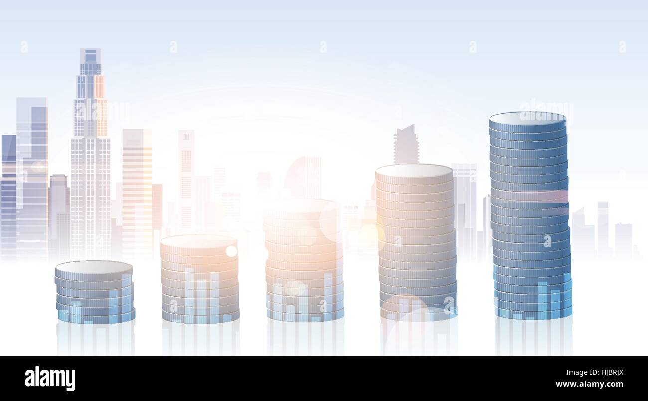 Banking Business Banner Finance Savings Silhouette City Background