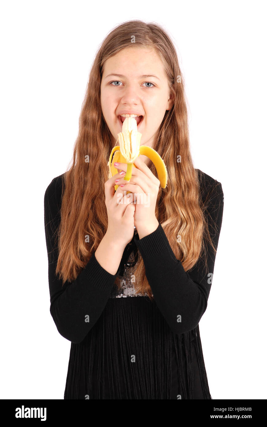 Young Teen Girl Eating Banana Telegraph