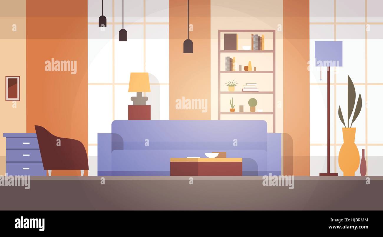 Living Room Interior Home Modern Apartment Design Stock Vector Image ...