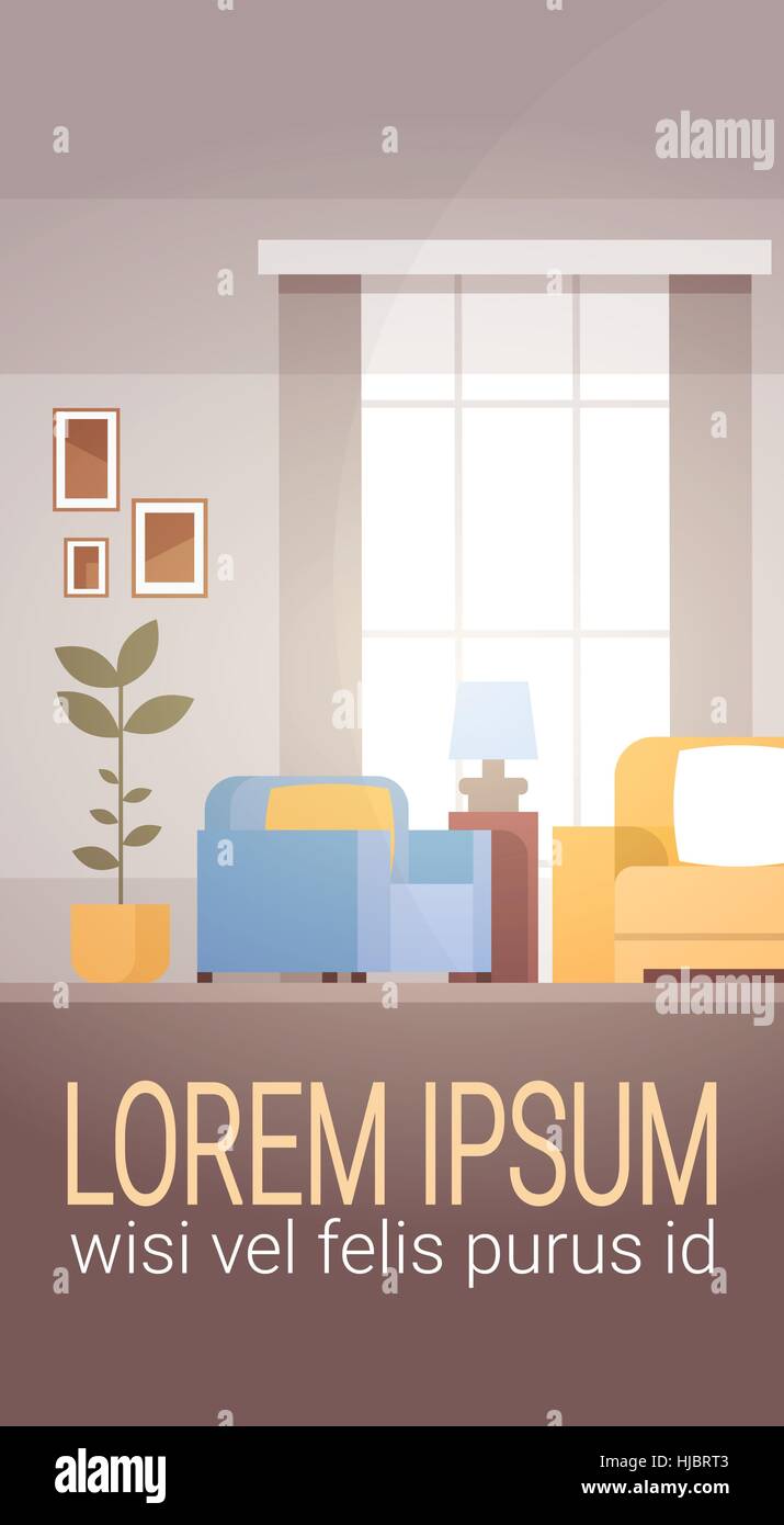 Living Room Interior Home Modern Apartment Design Stock Vector Image ...