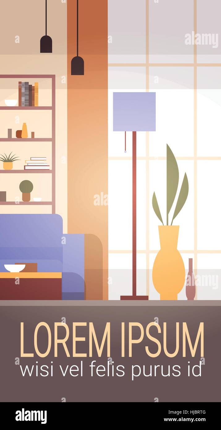 Living Room Interior Home Modern Apartment Design Stock Vector Image ...
