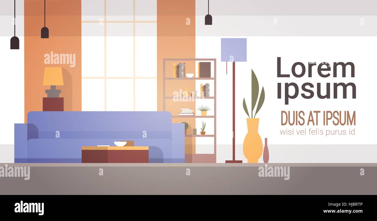 Living Room Interior Home Modern Apartment Design Stock Vector Image ...