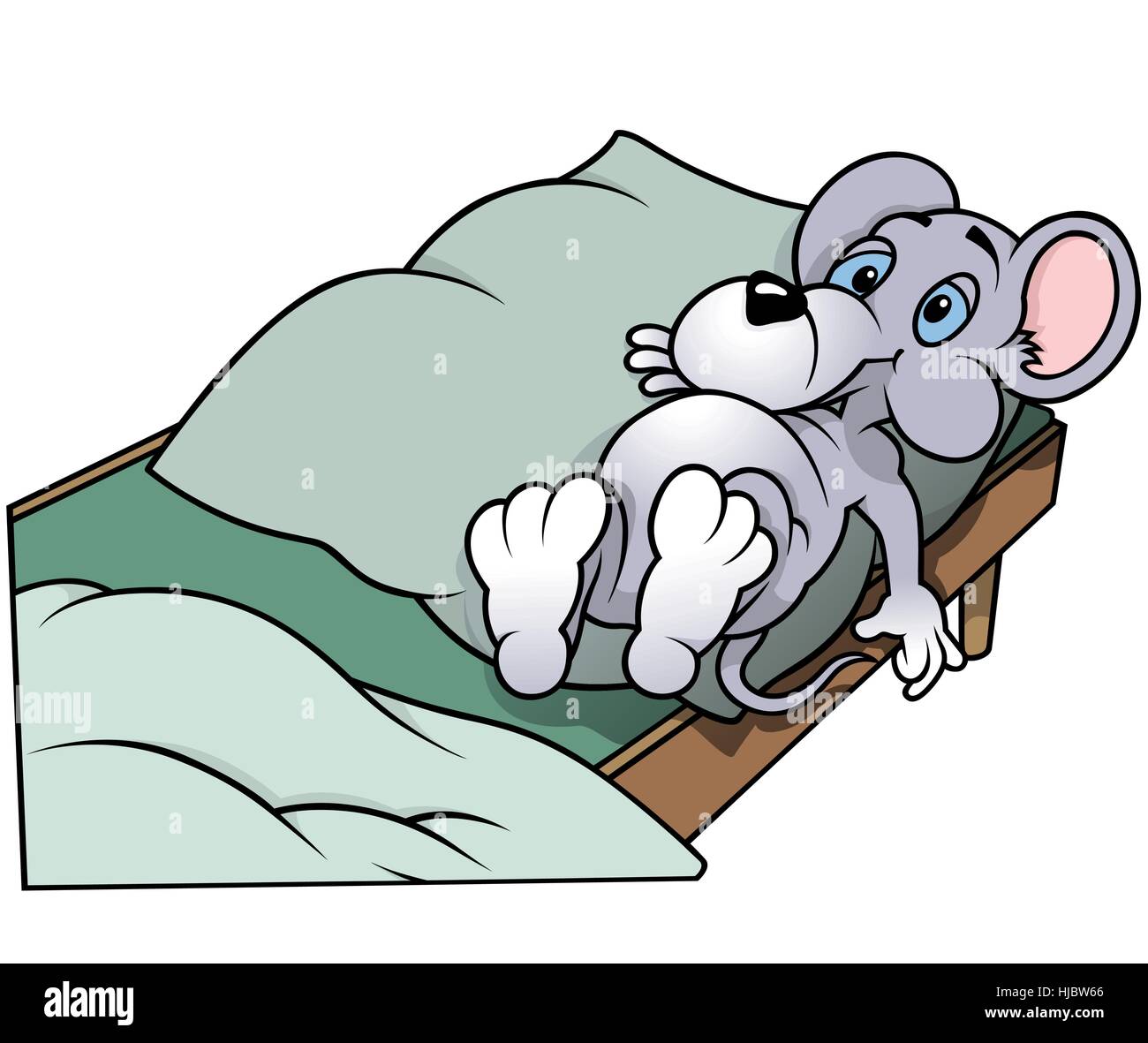 Mouse Lying In Bed Stock Vector Image & Art Alamy