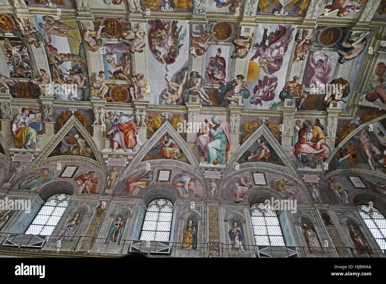 Ceiling Painting By Michelangelo Of The Last Judgement At
